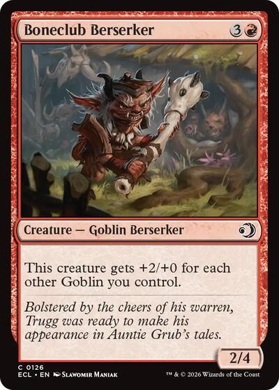 Boneclub Berserker (ECL) #126 Common (Lightly Played) Lorwyn Eclipsed Magic: The Gathering: 2026