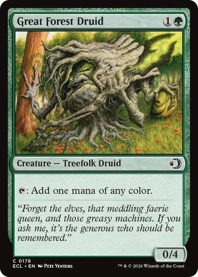 Great Forest Druid (ECL) #178 Common (Lightly Played) Lorwyn Eclipsed Magic: The Gathering: 2026