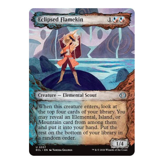 Eclipsed Flamekin (Showcase) (ECL) #337 Uncommon (Lightly Played) Lorwyn Eclipsed Magic: The Gathering: 2026