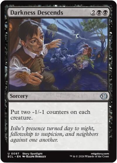 Darkness Descends (ECL) #97 Uncommon (Lightly Played) Lorwyn Eclipsed Magic: The Gathering: 2026
