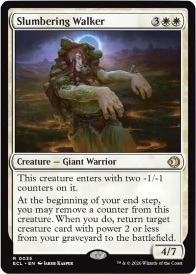 Slumbering Walker (ECL) #35 Rare Lorwyn Eclipsed Magic: The Gathering: 2026