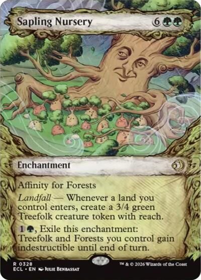 Sapling Nursery Showcase (ECL) #328 Rare (Near Mint) Lorwyn Eclipsed Magic: The Gathering: 2026