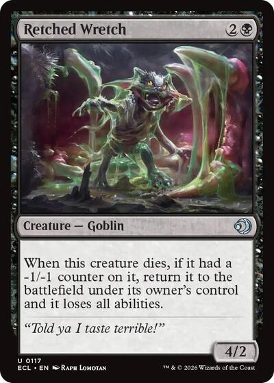 Retched Wretch (ECL) #117 Uncommon (Lightly Played) Lorwyn Eclipsed Magic: The Gathering: 2026