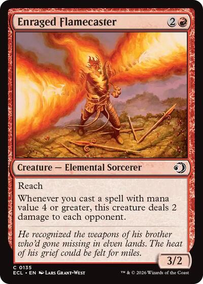 2026 Magic: Lorwyn Eclipsed (ECL) - Enraged Flamecaster (#135, Common) (Lightly Played)