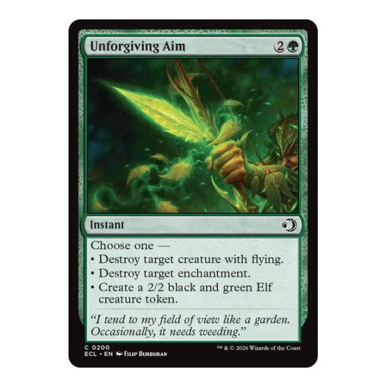 Unforgiving Aim (ECL) #200 Common Lorwyn Eclipsed Magic: The Gathering: 2026