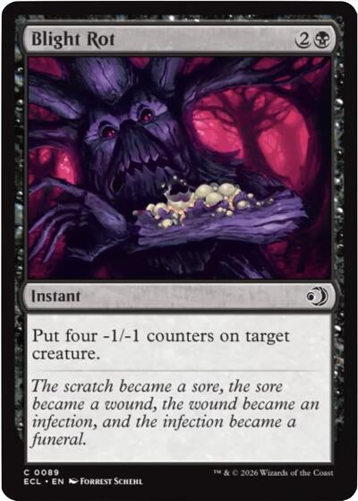 Blight Rot (ECL) #89 Common (Lightly Played) Lorwyn Eclipsed Magic: The Gathering: 2026