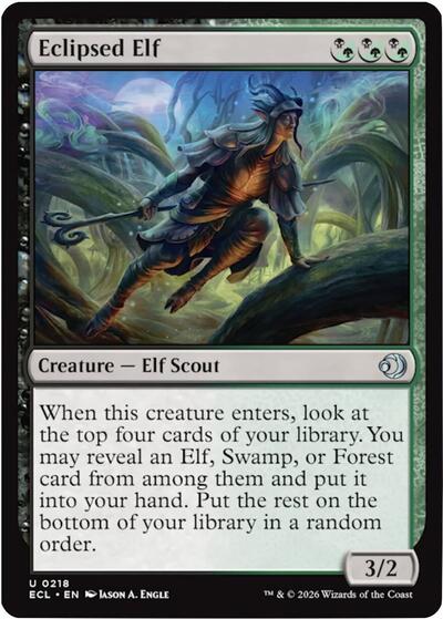 Eclipsed Elf (ECL) #218 Uncommon (Lightly Played) Lorwyn Eclipsed Magic: The Gathering: 2026