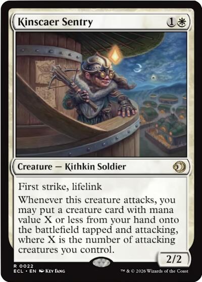 Kinscaer Sentry (ECL) #22 Rare (Lightly Played) Lorwyn Eclipsed Magic: The Gathering: 2026