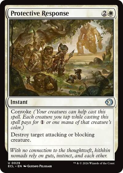 Protective Response (ECL) #29 Uncommon Lorwyn Eclipsed Magic: The Gathering: 2026
