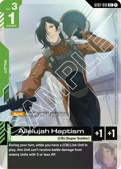 Allelujah Haptism Cplus (ST07) #ST07-012 C+ (Holofoil Near Mint) Starter Deck 07: Celestial Drive Gundam Card Game: 2026