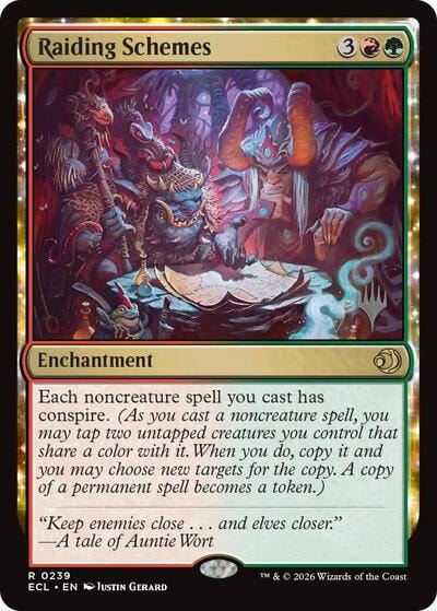 Raiding Schemes (PPECL) #239 Rare (Lightly Played) Promo Pack: Lorwyn Eclipsed Magic: The Gathering: 2026