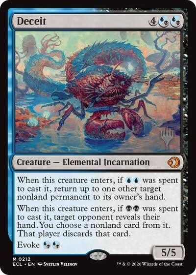 Deceit (PPECL) #212 Mythic Rare (Foil Near Mint) Promo Pack: Lorwyn Eclipsed Magic: The Gathering: 2026