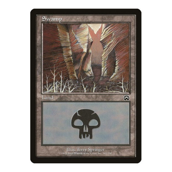 Swamp 342 (MMQ) #342 Land (Lightly Played) Mercadian Masques Magic: The Gathering: 1999