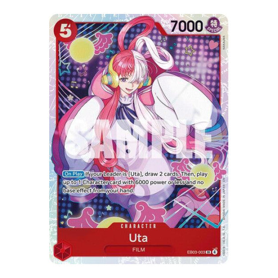 Uta (003) (EB-03-04) #EB03-003 Super Rare (Foil Near Mint) Extra Booster: One Piece Heroines Edition One Piece Card Game: 2026