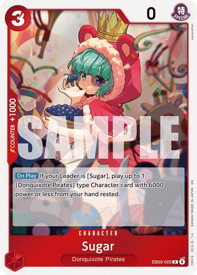 Sugar (EB-03) #EB03-005 Rare (Foil Near Mint) Extra Booster: One Piece Heroines Edition One Piece Card Game: 2026