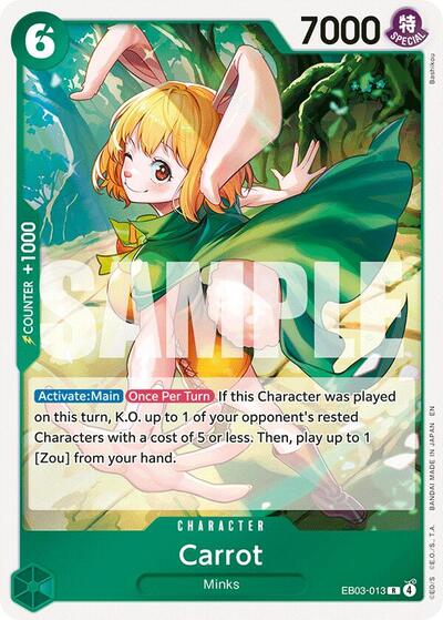 Carrot (EB-03) #EB03-013 Rare (Foil Near Mint) Extra Booster: One Piece Heroines Edition One Piece Card Game: 2026