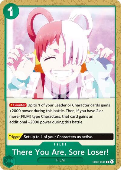 There You Are, Sore Loser! (EB-03) #EB03-020 Common (Near Mint) Extra Booster: One Piece Heroines Edition One Piece Card Game: 2026