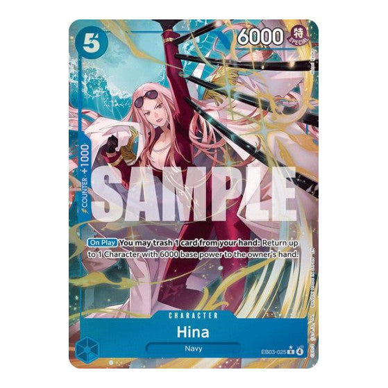 Hina (Alternate Art) (EB-03-04) #EB03-025 Rare (Foil Near Mint) Extra Booster: One Piece Heroines Edition One Piece Card Game: 2026