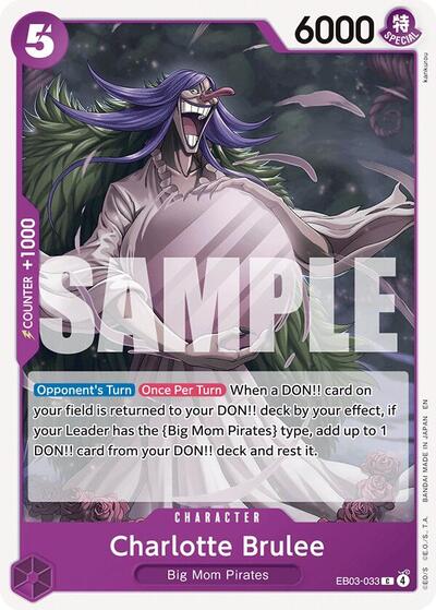 Charlotte Brulee (EB-03) #EB03-033 Common (Near Mint) Extra Booster: One Piece Heroines Edition One Piece Card Game: 2026