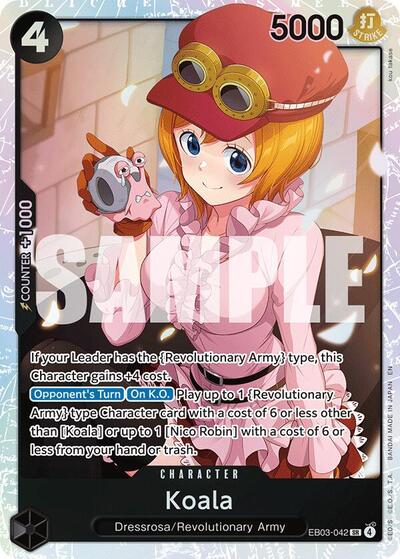 Koala (EB-03) #EB03-042 Super Rare (Foil Near Mint) Extra Booster: One Piece Heroines Edition One Piece Card Game: 2026