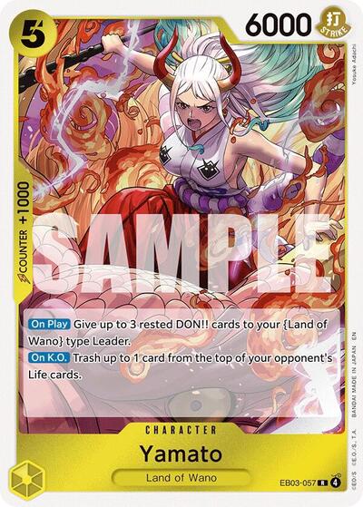 Yamato (EB-03) #EB03-057 Rare (Foil Near Mint) Extra Booster: One Piece Heroines Edition One Piece Card Game: 2026