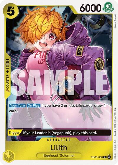 Lilith (EB-03) #EB03-058 Rare (Foil Near Mint) Extra Booster: One Piece Heroines Edition One Piece Card Game: 2026
