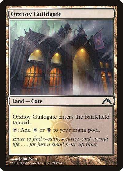 Orzhov Guildgate (GTC) #244 Common (Near Mint) Gatecrash Magic: The Gathering: 2013