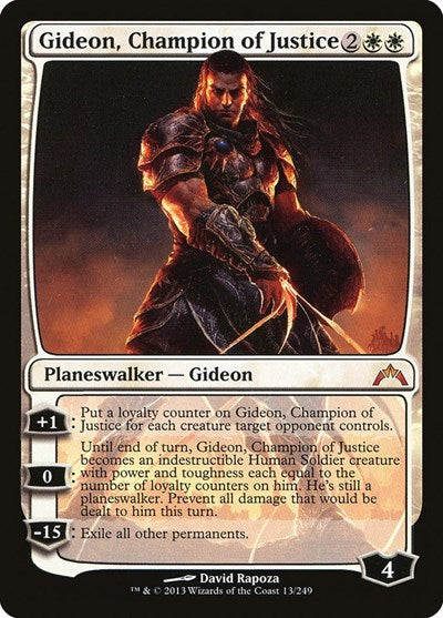 Gideon Champion of Justice (GTC) #13 Mythic Rare (Moderately Played) Gatecrash Magic: The Gathering: 2013