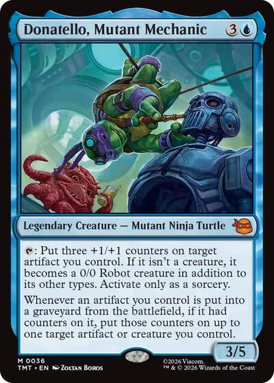 Donatello Mutant Mechanic (TMT) #36 Mythic Rare (Near Mint) Teenage Mutant Ninja Turtles Magic: The Gathering: 2026