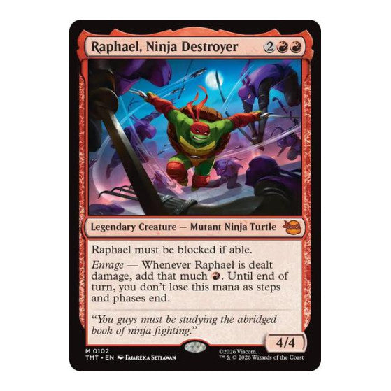 Raphael, Ninja Destroyer (TMT) #102 Mythic Rare (Foil Near Mint) Teenage Mutant Ninja Turtles Magic: The Gathering: 2026