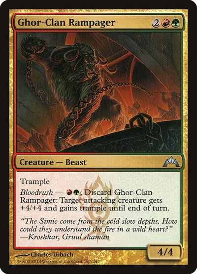 Ghor Clan Rampager (GTC) #167 Uncommon (Damaged) Gatecrash Magic: The Gathering: 2013