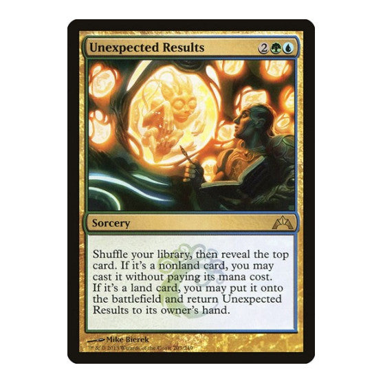 Unexpected Results (GTC) #203 Rare (Lightly Played) Gatecrash Magic: The Gathering: 2013