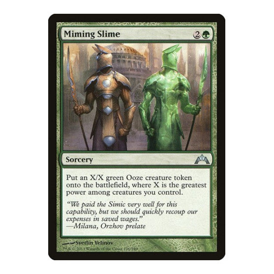 Miming Slime (GTC) #126 Uncommon (Lightly Played) Gatecrash Magic: The Gathering: 2013