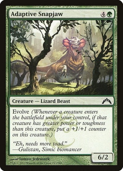 Adaptive Snapjaw (GTC) #113 Common Gatecrash Magic: The Gathering: 2013