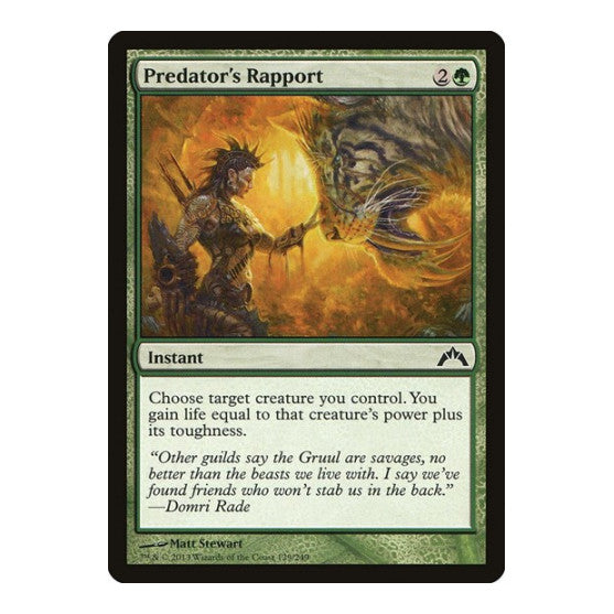 Predators Rapport (GTC) #129 Common Gatecrash Magic: The Gathering: 2013