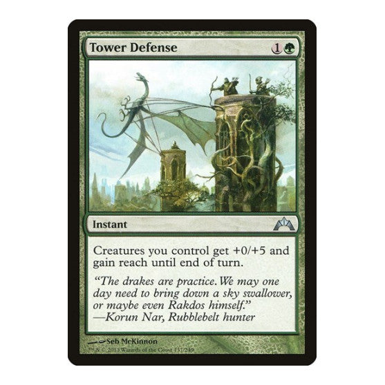 Tower Defense (GTC) #137 Uncommon (Lightly Played) Gatecrash Magic: The Gathering: 2013