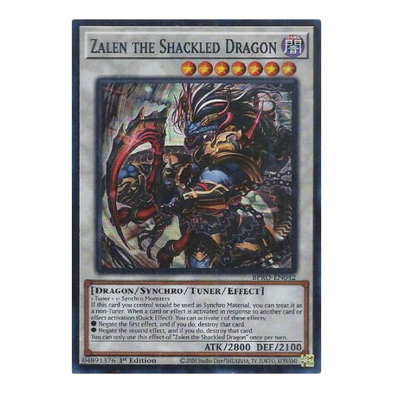 Zalen the Shackled Dragon (BPRO) #BPRO-EN042 Super Rare (1st Edition Near Mint) Burst Protocol YuGiOh: 2026