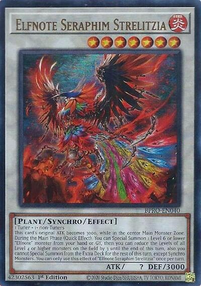 Elfnote Seraphim Strelitzia (BPRO) #BPRO-EN040 Ultra Rare (1st Edition Near Mint) Burst Protocol YuGiOh: 2026