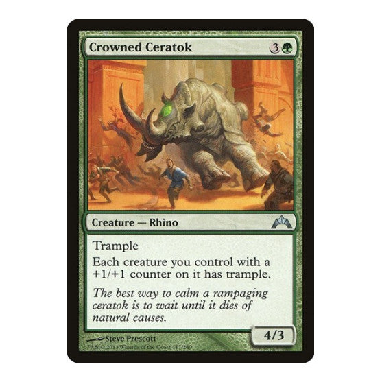 Crowned Ceratok (GTC) #117 Uncommon (Lightly Played) Gatecrash Magic: The Gathering: 2013