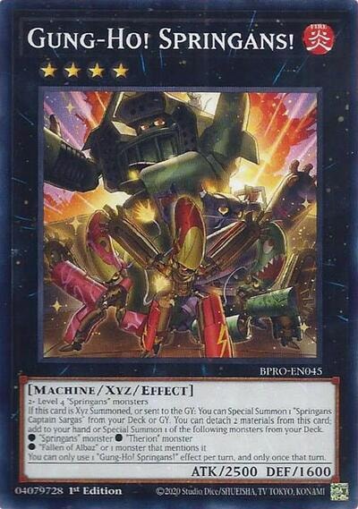 Gung Ho Springans (BPRO) #BPRO-EN045 Common (1st Edition Near Mint) Burst Protocol YuGiOh: 2026