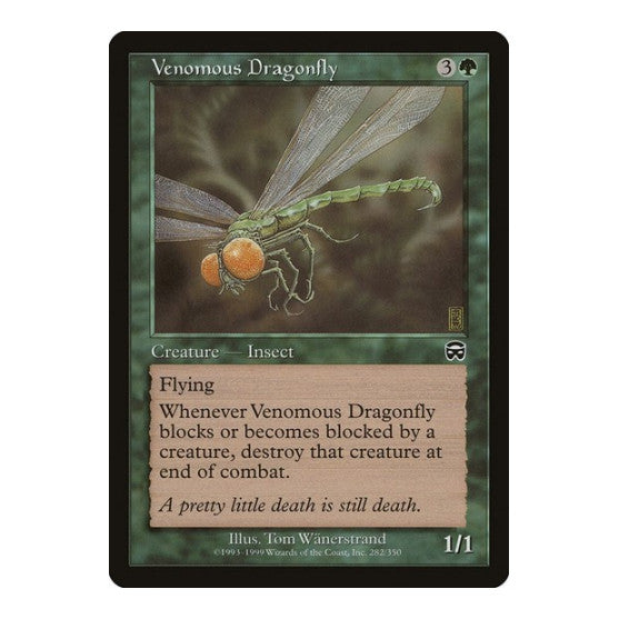 Venomous Dragonfly (MMQ) #282 Common (Lightly Played) Mercadian Masques Magic: The Gathering: 1999