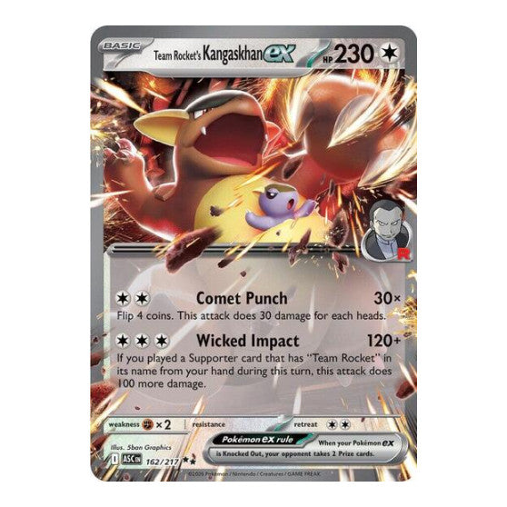 Team Rocket's Kangaskhan ex (ASC) #162/217 Double Rare (Holofoil Near Mint) ME: Ascended Heroes Pokemon: 2026