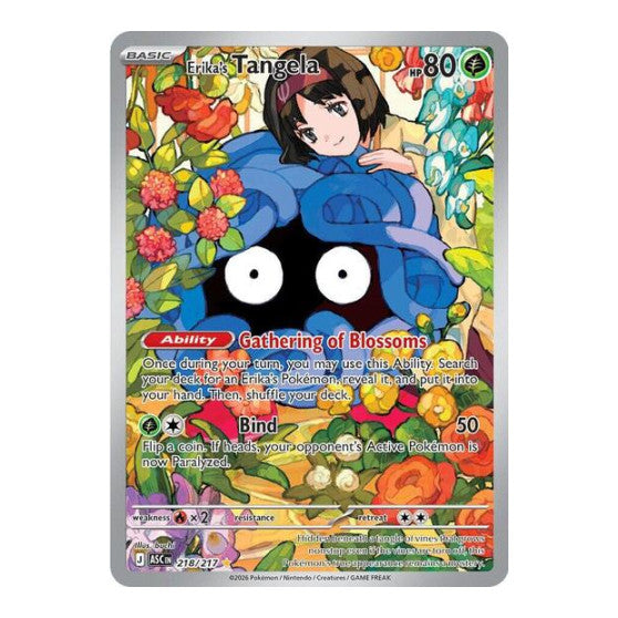 Erika's Tangela - 218/217 (ASC) #218/217 Illustration Rare (Holofoil Near Mint) ME: Ascended Heroes Pokemon: 2026