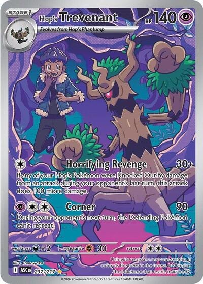 Hop's Trevenant - 237/217 (ASC) #237/217 Illustration Rare (Holofoil Near Mint) ME: Ascended Heroes Pokemon: 2026