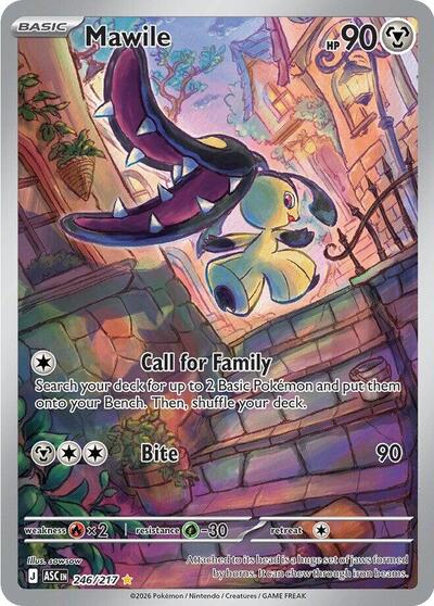 Mawile 246 217 (ASC) #246/217 Illustration Rare (Holofoil Near Mint) ME: Ascended Heroes Pokemon: 2026