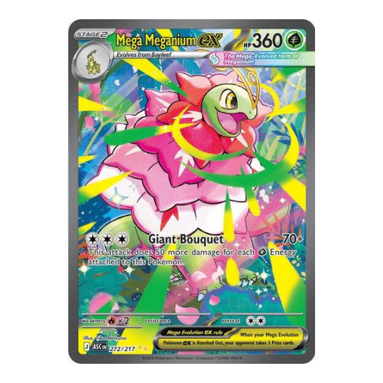 Mega Meganium ex - 272/217 (ASC) #272/217 Special Illustration Rare (Holofoil Near Mint) ME: Ascended Heroes Pokemon: 2026