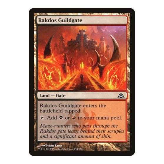 Rakdos Guildgate (DGM) #154 Common (Lightly Played) Dragon's Maze Magic: The Gathering: 2013