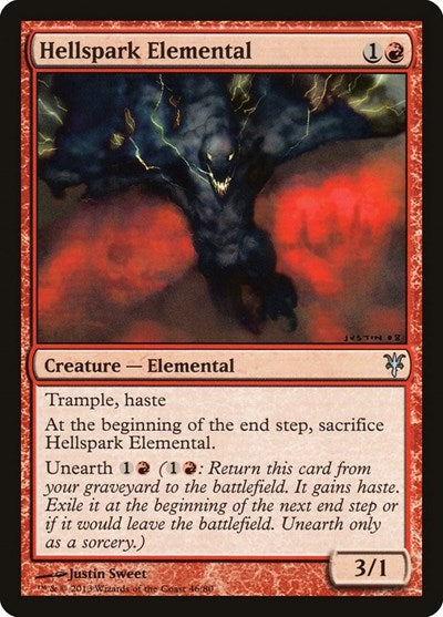 Hellspark Elemental (DDK) #46 Uncommon (Moderately Played) Duel Decks: Sorin vs. Tibalt Magic: The Gathering: 2013