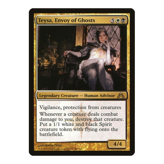 Teysa Envoy of Ghosts (DGM) #108 Rare (Heavily Played) Dragon's Maze Magic: The Gathering: 2013