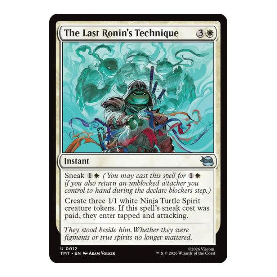 The Last Ronin's Technique (TMT) #12 Uncommon (Foil Lightly Played) Teenage Mutant Ninja Turtles Magic: The Gathering: 2026
